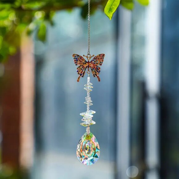 Art Deco Style Crystal Suncatchers - Butterfly, Bee, Humming Bird- Pendant Prism - Picture 12 of 12